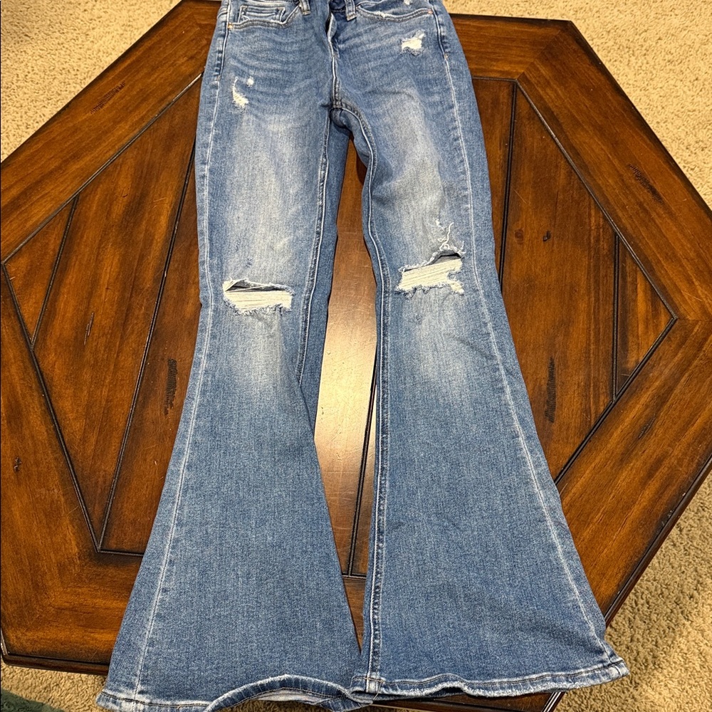 Altar'd State Light Blue Flare Jeans